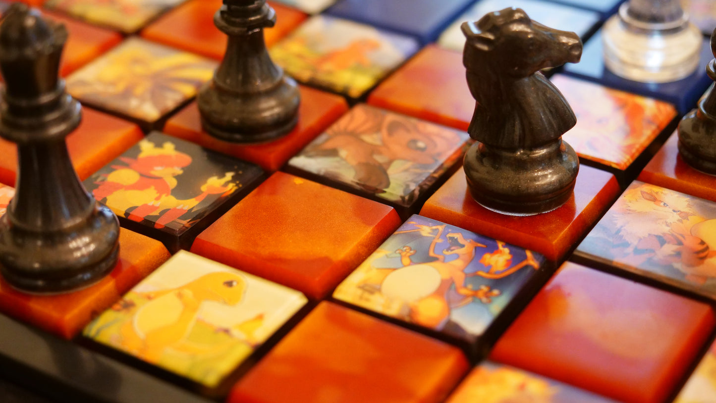 Pokemon Fire vs Water - Chessboard