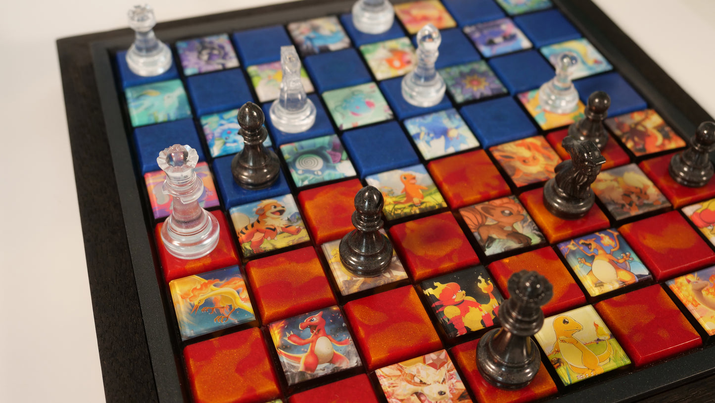 Pokemon Fire vs Water - Chessboard